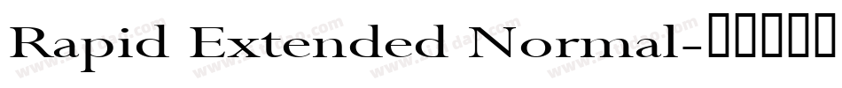 Rapid Extended Normal字体转换